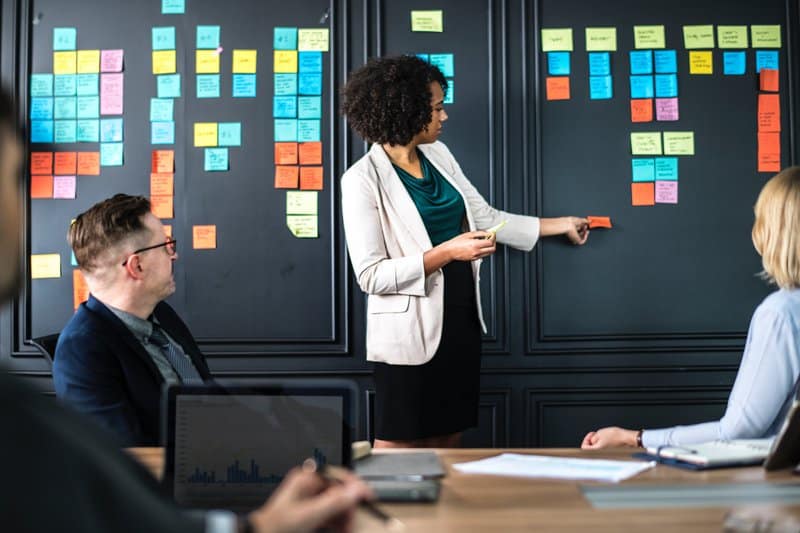 Post It Notes organizing content & market research