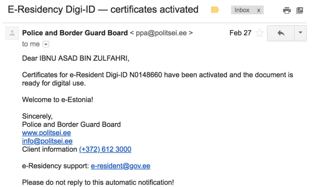 Becoming an Estonian E-Resident & Business Owner 5 e residency digi id certificates activated
